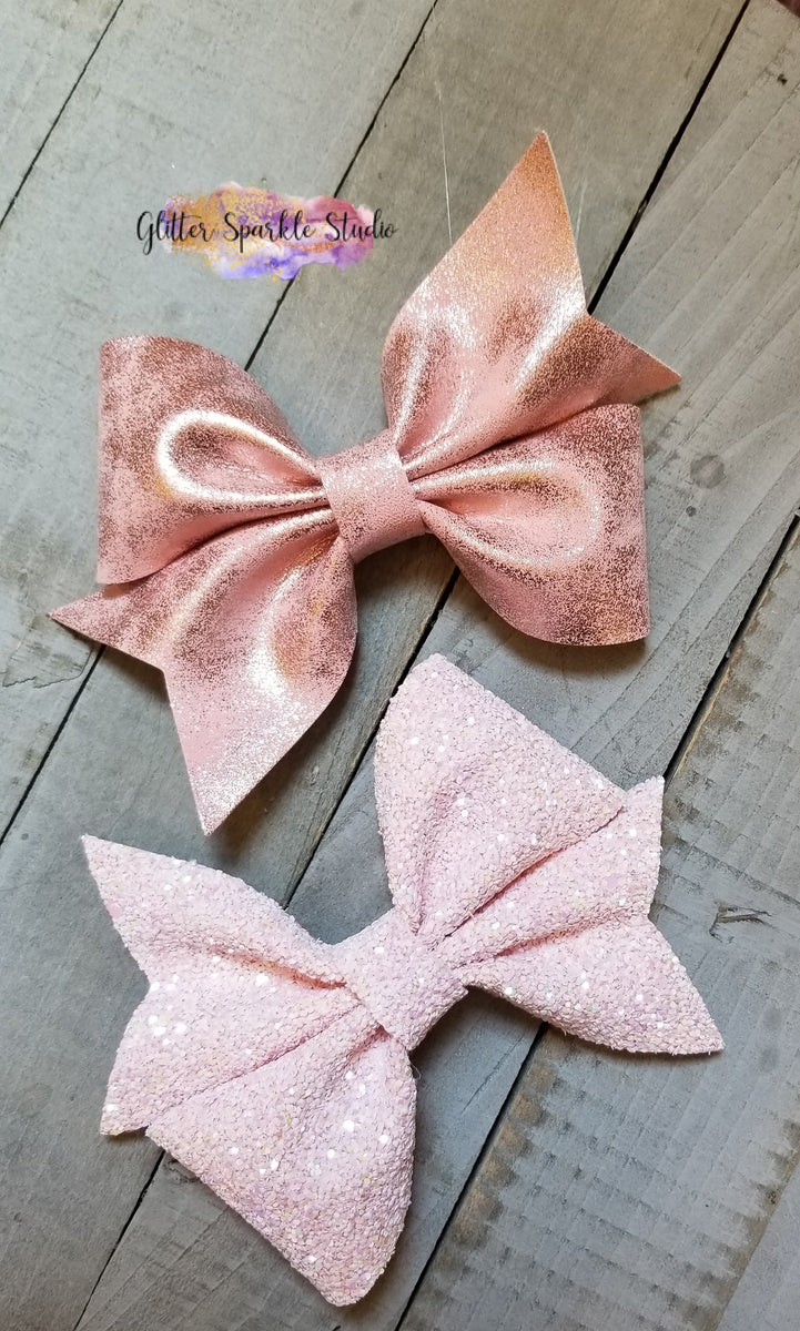 5ish inch Larkin Pinch Bow Steel Rule Die Glitter Sparkle Studio