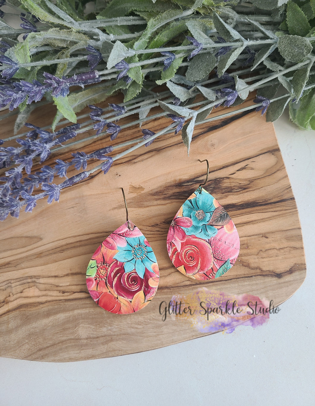 Pair of 2 inch Chubby Teardrop Earrings Steel Rule Die