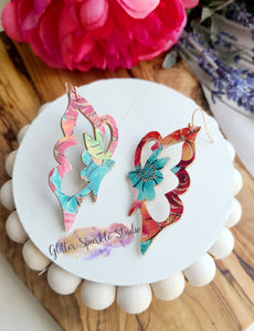 Mirrored Pair of Butterfly Wings Earring Steel Rule Die