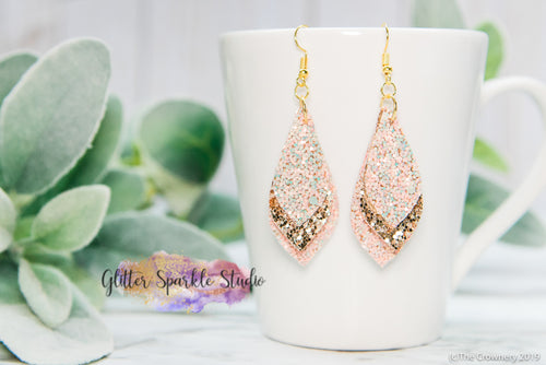 New Midi Length - Triple Layer Teardrop Drops Earring or Pendant Steel Rule Die