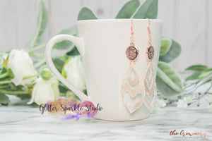 Intricate Teardrop Earring or Pendant Steel Rule Die