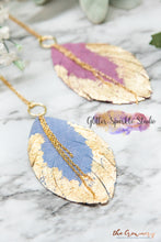 Load image into Gallery viewer, Very Large Double cut 4 inch Fringed Leaves Pendant or Huge Earring Steel Rule Die