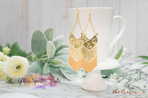 NEW Redesigned Chevron Arrow Tip Steel Rule earring or pendant Die