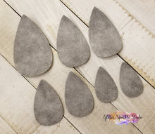 Load image into Gallery viewer, Large 2, 2.5, 3 &amp; 3.5 inch Fat Raindrops 7 piece earring or pendants multi cut Steel Rule Die