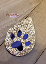 Load image into Gallery viewer, Paw Print Teardrop Earring or Pendant Steel Rule Die