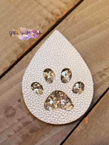 Paw Print Teardrop Earring or Pendant Steel Rule Die