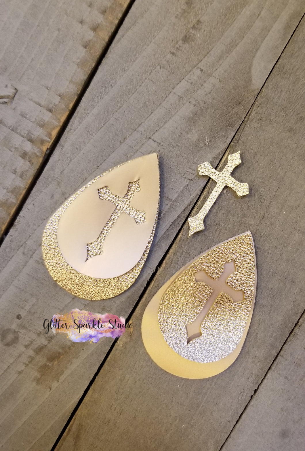 Cross Teardrop Earring or Pendant Steel Rule Die