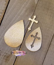 Load image into Gallery viewer, Cross Teardrop Earring or Pendant Steel Rule Die