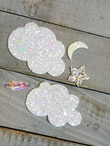 Clouds, star, moon and hearts Applique or Snap Clips multi cut Steel Rule Combo Die