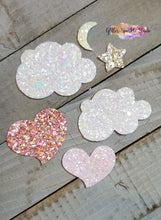 Load image into Gallery viewer, Clouds, star, moon and hearts Applique or Snap Clips multi cut Steel Rule Combo Die
