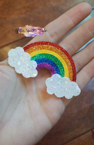 Rainbow & Clouds Steel Rule Die for appliques or snap clips