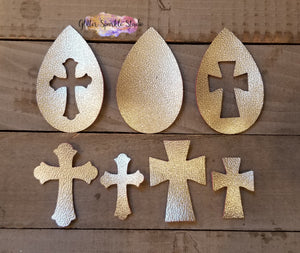 Teardrops & Crosses 7 piece earring multi cut Steel Rule Die