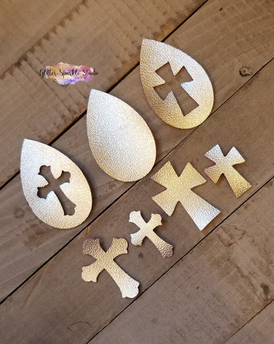 Teardrops & Crosses 7 piece earring multi cut Steel Rule Die