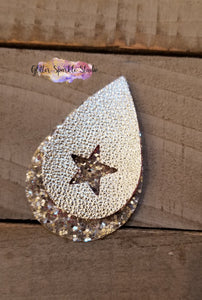 Star Inset Teardrop Earring or Pendant Steel Rule Die