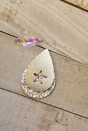 Star Inset Teardrop Earring or Pendant Steel Rule Die