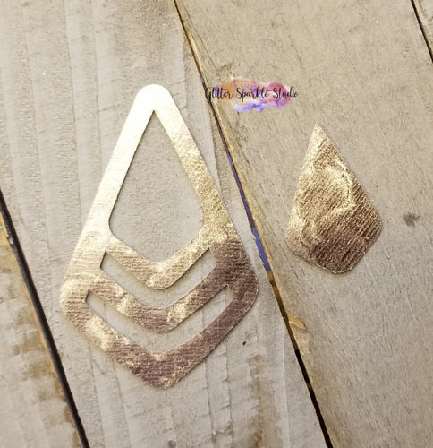 Large Intricate Pointed Teardrop Earring or Pendant Steel Rule Die