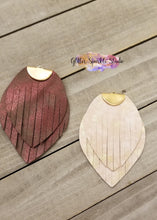 Load image into Gallery viewer, The Original Fringey Flat Leaves Earring or Pendant Steel Rule Combo Die