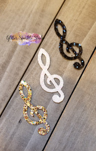 Treble Clef Music Note Teardrop Earring or Pendant Steel Rule Die
