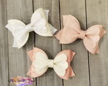 Load image into Gallery viewer, All full cuts - 5 inch Layered Lacey Bow Steel Rule Die