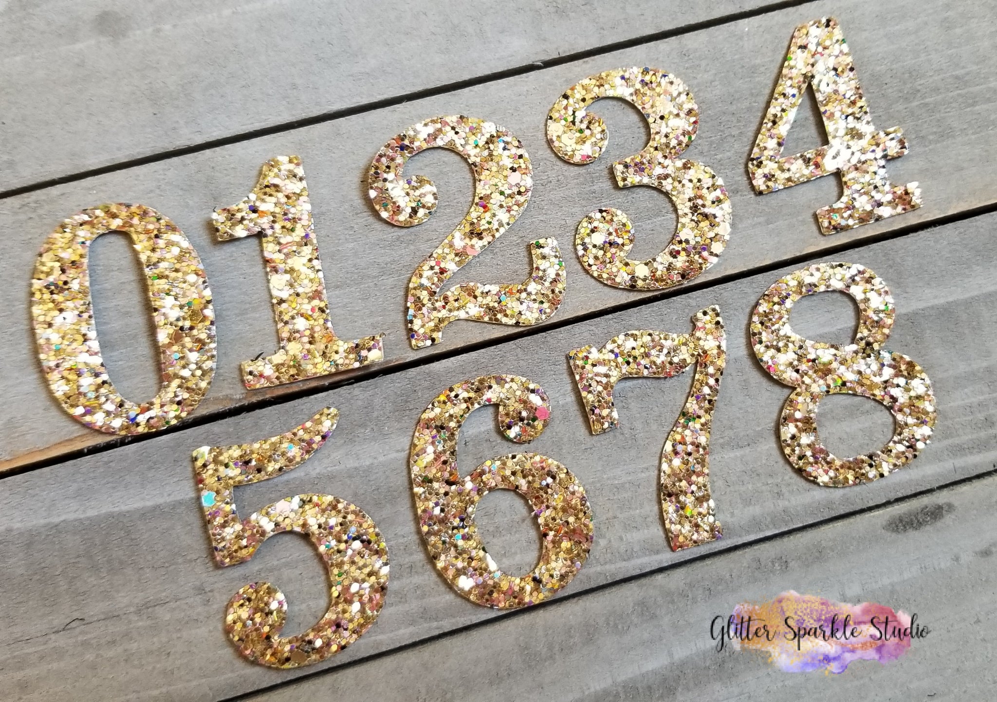 Scrolled Numbers 9 Piece Scroll Numbers multi cut Steel Rule Combo Die – Glitter Sparkle ...