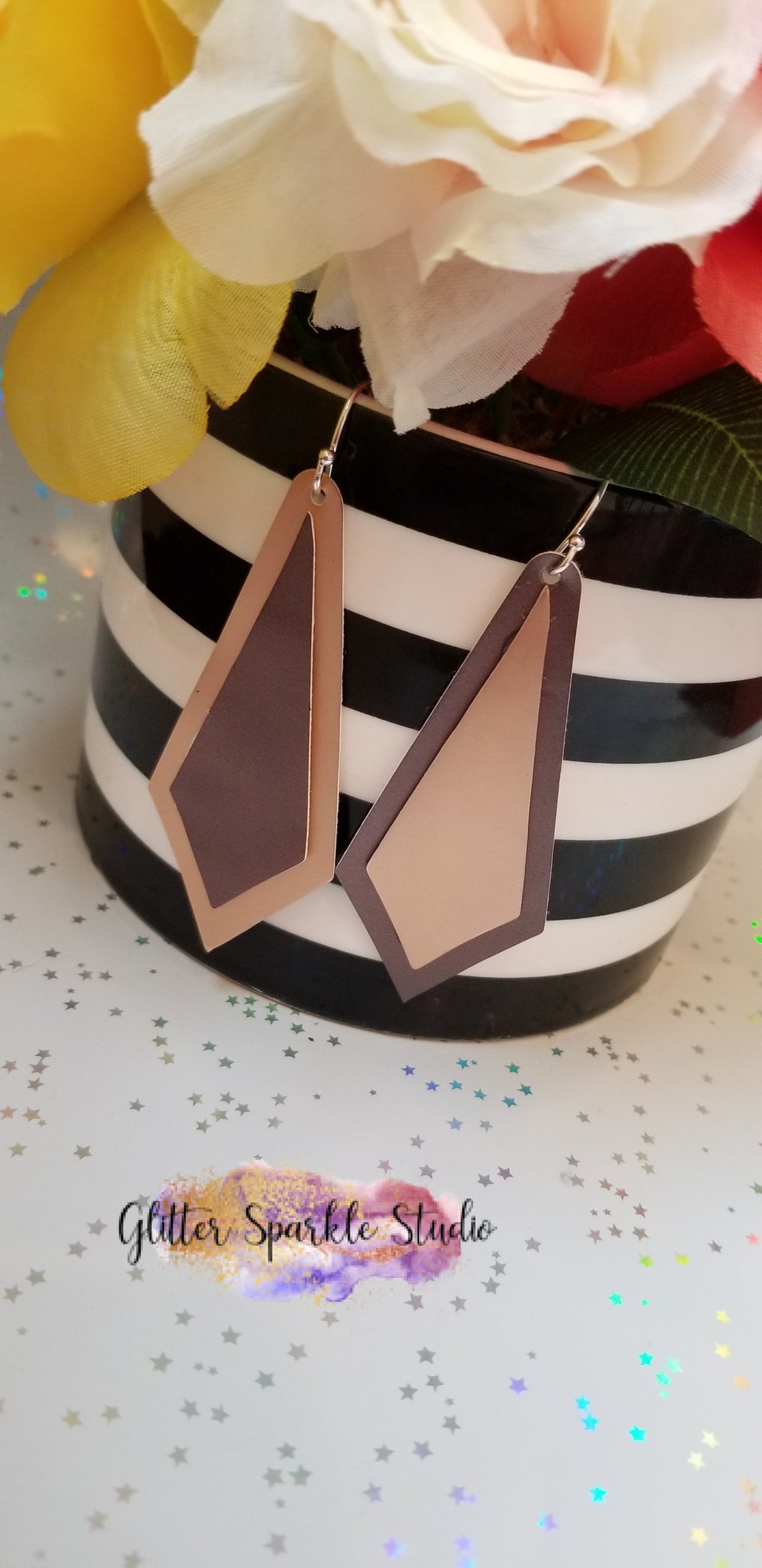 Double layer Long Layered Diamonds Earring or Pendant Steel Rule Die