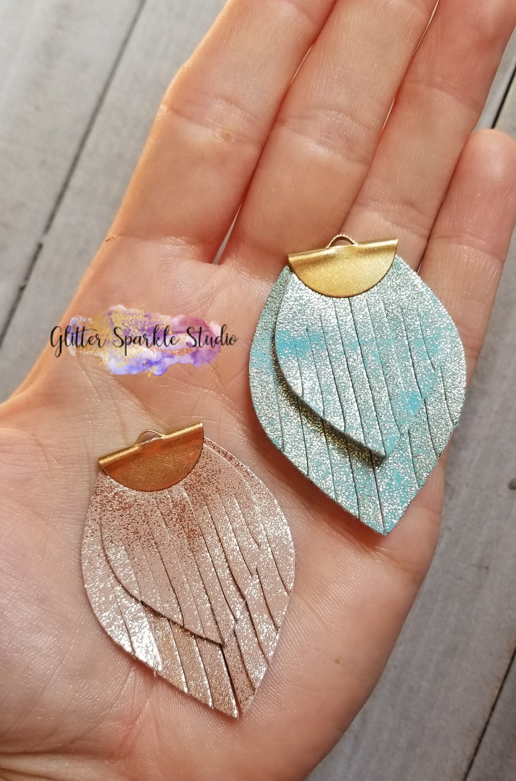Petite Fringey Flat Leaves Earring or Pendant Steel Rule Combo Die