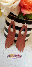 Load image into Gallery viewer, Long Drop Fringe Earring Pair Steel Rule Die
