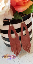Load image into Gallery viewer, Long Drop Fringe Earring Pair Steel Rule Die