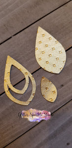 Layered IntricateTeardrop Earrings Steel Rule Die