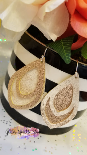 Layered IntricateTeardrop Earrings Steel Rule Die