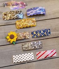 Load image into Gallery viewer, 9 piece 2inch/50mm Scalloped Rectangle Hinged snap clip multi cut Steel Rule Die