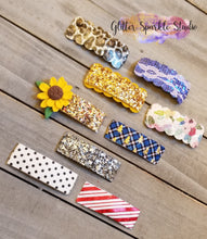 Load image into Gallery viewer, 9 piece 2inch/50mm Scalloped Rectangle Hinged snap clip multi cut Steel Rule Die