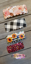 Load image into Gallery viewer, 4 piece Multi Size Scalloped Rectangle Hinged snap clip multi cut Steel Rule Die