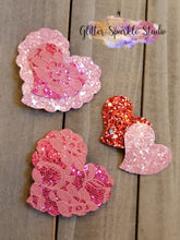 Load image into Gallery viewer, 9 piece Multi Size Scalloped &amp; Heart Shaped Snap Clip multi cut Steel Rule Die