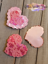 Load image into Gallery viewer, 9 piece Multi Size Scalloped &amp; Heart Shaped Snap Clip multi cut Steel Rule Die