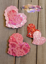 Load image into Gallery viewer, 9 piece Multi Size Scalloped &amp; Heart Shaped Snap Clip multi cut Steel Rule Die