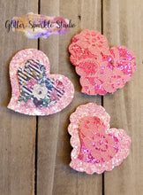 Load image into Gallery viewer, 9 piece Multi Size Scalloped &amp; Heart Shaped Snap Clip multi cut Steel Rule Die