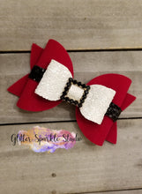 Load image into Gallery viewer, 4 inch Santa Belt Bow Steel Rule Die