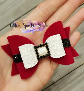 3.5 inch Santa Belt Bow Steel Rule Die