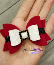 Load image into Gallery viewer, 4 inch Santa Belt Bow Steel Rule Die