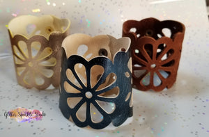 Larger wrist sized Floral Cuff Bracelet Steel Rule Die (not earring)