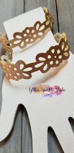 Two sizes Eyelet Floral Chain Bracelet Steel Rule Die (not earring)