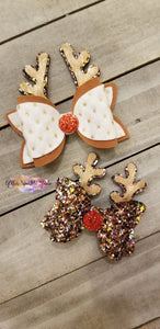 1.5 & 2 inch Small  Layered Reindeer Deer Antelers in Two Styles Steel Rule Die