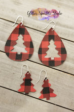 Load image into Gallery viewer, Holiday Tree Teardrop Earrings Steel Rule Die