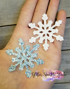 3 Piece Snowflake with Multi Diamond Center Steel Rule Die for appliques or snap clips