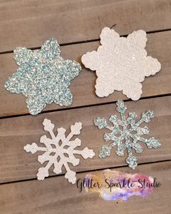 3 Piece Snowflake with Multi Diamond Center Steel Rule Die for appliques or snap clips