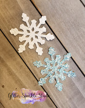 Load image into Gallery viewer, 3 Piece Snowflake with Multi Diamond Center Steel Rule Die for appliques or snap clips