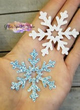 Load image into Gallery viewer, 3 Piece Snowflake with Star Center Steel Rule Die for earring, appliques or snap clips