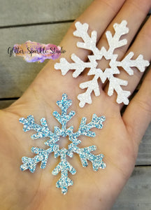 3 Piece Snowflake with Star Center Steel Rule Die for earring, appliques or snap clips