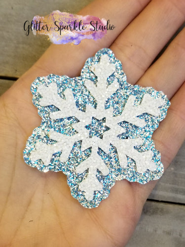 3 Piece Snowflake with Star Center Steel Rule Die for earring, appliques or snap clips